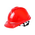 Safety Helmet - Premium Plastic V-Adjustable Lining Slotted 4-Suspension