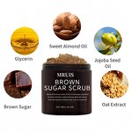 Face Body Scrub - Organic Brown Sugar Whipped Exfoliating Whitening