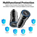 Car Charger - 40W PD Type-C 6A USB with OTP/OPV for Camera Laptop