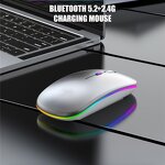 Silent Mouse - Custom Logo Inalambrico 2.4G PINK Optical Rechargeable for Computer