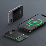 Power Bank - 10000mah Magnetic Portable with LED Display 20W Wireless Charging