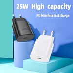 Wall Charger - 25W Super Fast Type-C USB PD QC3.0 for Samsung Galaxy Note S21
