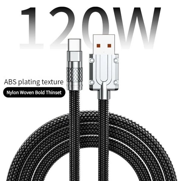 USB Cable Manufacturer - 120W 6A Fast Charging Nylon Braided Type C for Computer