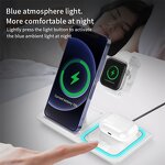 Wireless Charger Station - Portable 3-in-1 Folding Magnetic for Desktop 7W OTP
