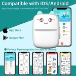 Pocket Printer - KKY Portable Mini Thermal Inkless for Stickers 1-Year Warranty