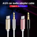 Audio Cable Manufacturer - Type C 3.5mm Jack AUX PVC for Phones Projector Speaker