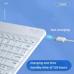 Wireless Keyboard Mouse Combo - 78 Keys Mini LED Backlit Rechargeable for Mac