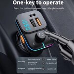 Car Charger - Dual USB Type C FM MP3 Player PD 3.1A Fast LED Light