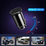 Car Charger - USB Fast Charging 15W 3.1A Type C Car Phone Adapter for Mobile