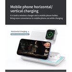 Wireless Charger Station - Portable 3-in-1 Folding Magnetic for Desktop 7W OTP