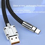 USB Cable Manufacturer - 120W 6A Fast Charging Nylon Braided Type C for Computer