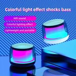 Wireless BT Speaker - S100 TWS RGB LED Super Mini Loud Bass Portable 3D Small