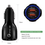 Car Phone Charger - Quick Charge 3.0 2 Ports 5v/1a for iPhone Xiaomi Samsung