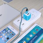 Wall Travel Charger - Customized Colorful Dual USB Ports Mini Cube 5V/2A OTP