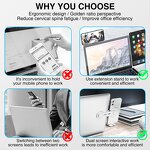 Wireless Charger - 2 in 1 Strong Magnetic Side Mount Laptop Extension Car Mount