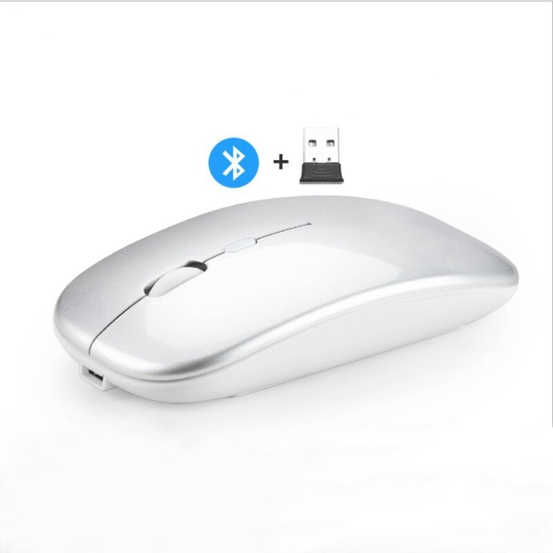 Wireless Gaming Mouse - 2.4G Wireless Charging LED Mini Backlit Dual Mode USB