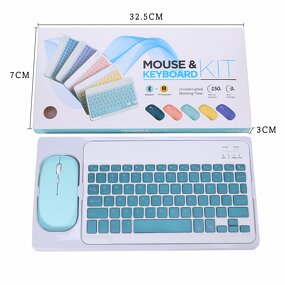Wireless Keyboard Mouse Combo - 78 Keys Mini LED Backlit Rechargeable for Mac