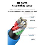 USB Charger Data Cable - Super Fast 6A Type C Nylon Jacket for Huawei Samsung