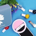 Selfie Lights - Clip on Phone 3 Level Brightness LED for Tiktok Makeup