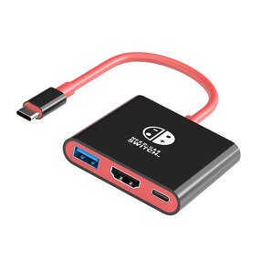 Docking Station Hub - USB C to HDTV 4K USB3.0 3 in 1 PD 100W for Switch Steam Deck