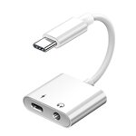 Audio Splitter Converter - 2-in-1 Type C to 3.5mm Jack Charging OTG for Laptop