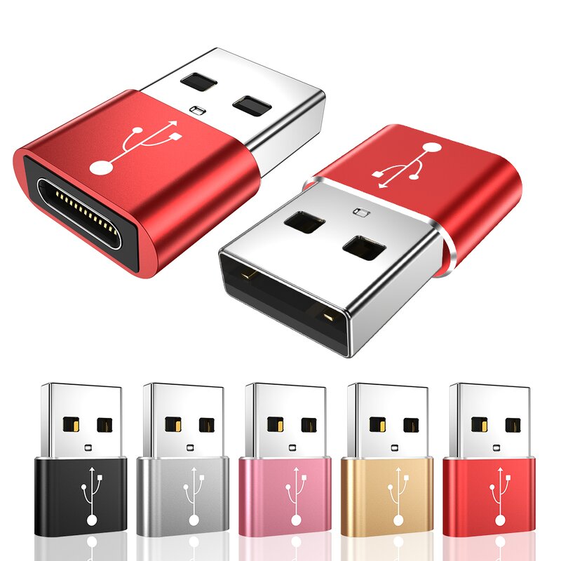 USB-C Adapter - Hub Male to Female Type A-C Connector for Smart Phones Tablet