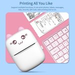 Portable Thermal Printer - Wireless BT Mini for Labels Photos Learning Materials Gifts