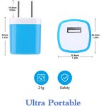 Wall Charger - Portable 5W Mini Cube USB with US/EU Plug for Phone Camera