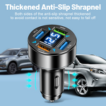 Car Charger - 4 in 1 QC3.0 4 USB Port LED Digital Display 9V/2A Input