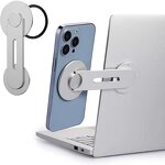 Laptop Computer Stand - Side Mount Clip on Monitor Magnetic Cell Phone Car Holder