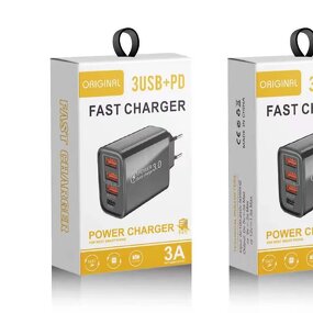 USB Charger - 4 Port 5A Fast Charging Speed Mobile Adapter Type C