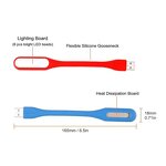 USB LED Reading Lamp - Mini Multicolor Flexible Clip for Laptop Notebook
