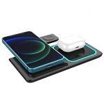 Wireless Charger - 3-in-1 Universal Fast Tabletop for Phone Smart Watch 7W QC3.0