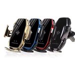 Car Wireless Charger - A5 Auto Clamping Air Vent Mount Bracket Car Charger
