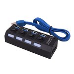 USB Hub - 4-Port High-Speed USB 3.0 for PC Laptop Multiport Splitter
