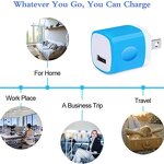 Wall Charger - Portable 5W Mini Cube USB with US/EU Plug for Phone Camera