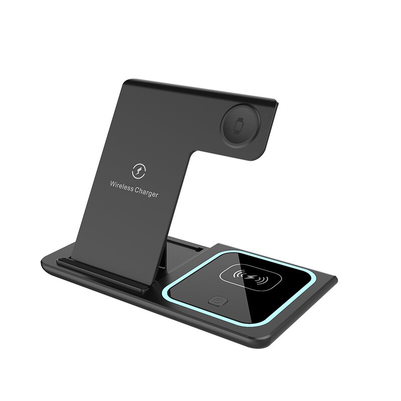 Wireless Charger Station - Portable 3-in-1 Folding Magnetic for Desktop 7W OTP