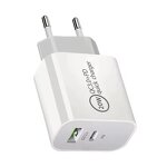 Mobile Phone Charger - Dual Type C Fast Charging Wall USB Dual Port