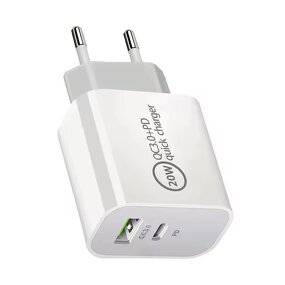 Mobile Phone Charger - Dual Type C Fast Charging Wall USB Dual Port