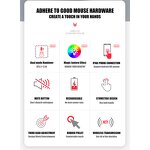 Wireless Gaming Mouse - 2.4G Wireless Charging LED Mini Backlit Dual Mode USB