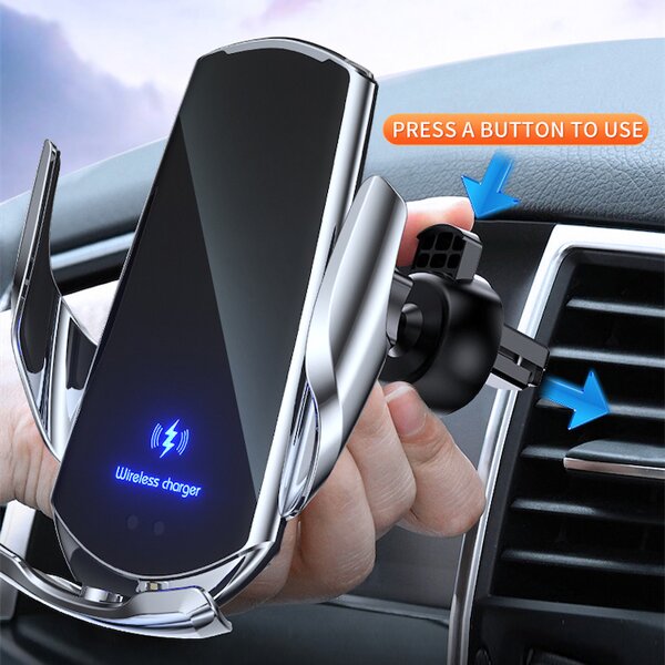 Car Wireless Charger - Q3 Magnetic Air Vent Mount QC3.0 OTP 9V/2A Mobile Holder