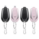 Mini Portable Power Bank - 1500mAh Emergency Pocket Key Chain Charger Micro USB