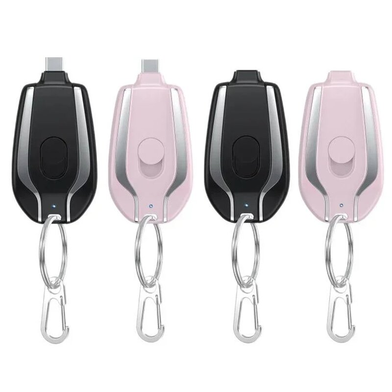 Mini Portable Power Bank - 1500mAh Emergency Pocket Key Chain Charger Micro USB