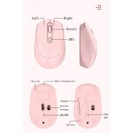 Wireless USB Mouse - Colorful Mute with LED Backlit Luminous for Gaming Office