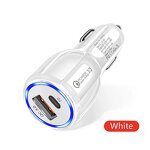 Car Charger - 3.1A USB+USB C Fast Charging 30W PD+QC3.0 OTP/OVP for Laptop