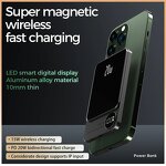 Power Bank - 10000mah Magnetic Portable with LED Display 20W Wireless Charging