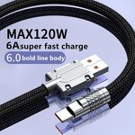 USB Cable Manufacturer - 120W 6A Fast Charging Nylon Braided Type C for Computer