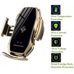 Car Wireless Charger - A5 Auto Clamping Air Vent Mount Bracket Car Charger
