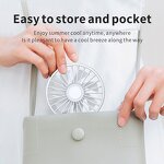 USB Cooler Fan - Mini Portable Handheld Silent Hanging Miniature Plastic