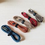 Audio Jack Cable - Nylon 3.5mm-3.5mm Female-Male Connector Adapter Cable